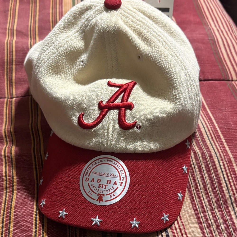 Elephant Embroidered Cap with Red Accents